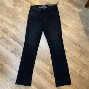 NYDJ Bedazzled Black Straight Leg Jeans 12